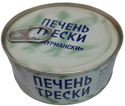 Печень трески натур 230 г по-мурмански