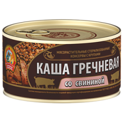 Каша гречневая со свининой 325г