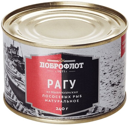 Рагу из лососевых рыб нат. 240г Доброфлот